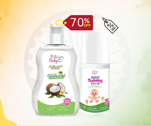 Coconut Oil 200ml and Tummy Roll On 40g (Combo Pack)