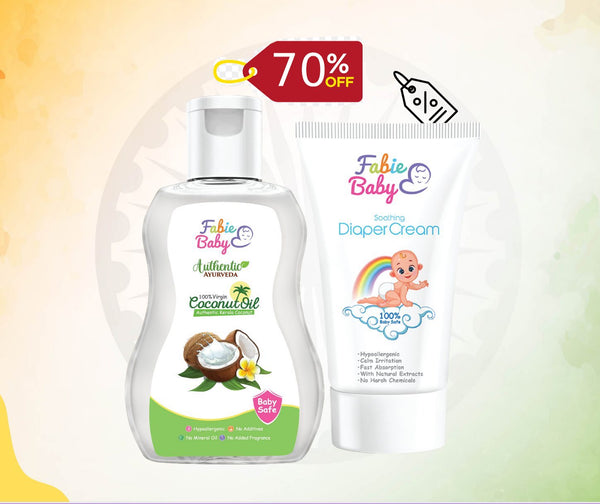 Coconut Oil 200ml and Diaper Rash Cream 100g (Combo Pack)