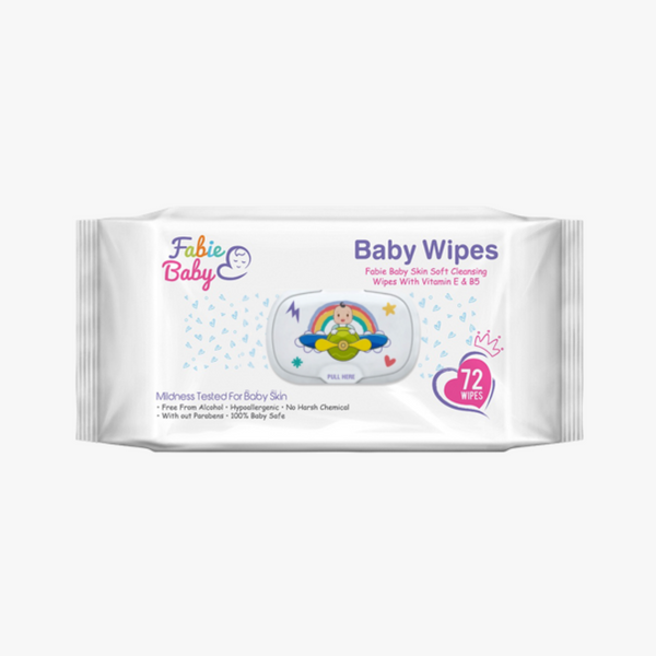 Baby Wipes with VitaminE - 72pcs