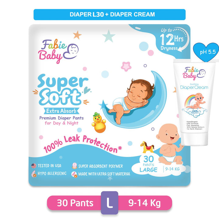 Premium Diaper Large Pant with diaper cream